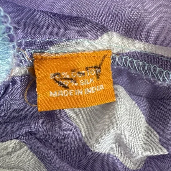 OLIPHANT Tuckernuck Slip Dress Zebra Striped Midi Silk Cotton Blend Small Preppy - Picture 8 of 12